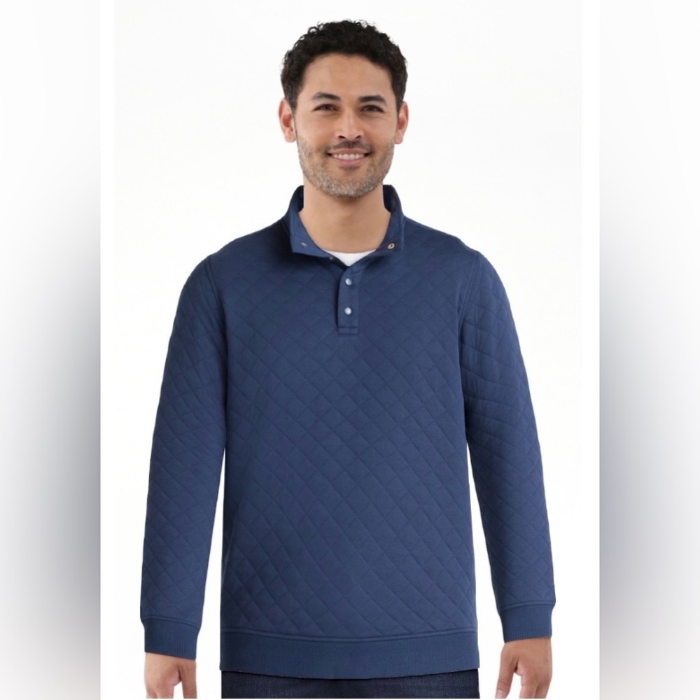 NWT George Men's Quilted Snap Pullover Jacket, Size Large - Picture 2 of 9
